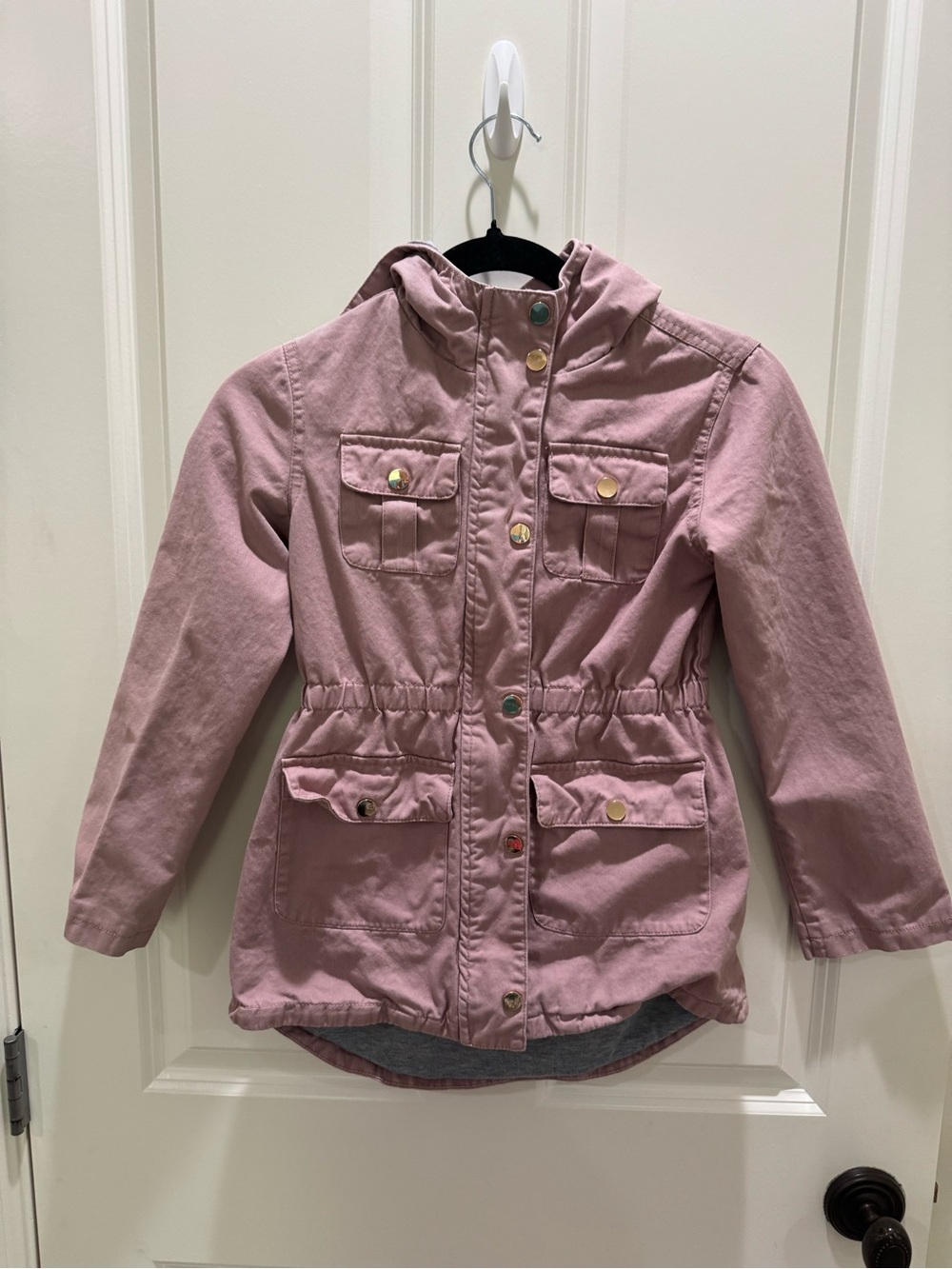 C&C California Girls Hooded Utility Jacket - Dusty Rose